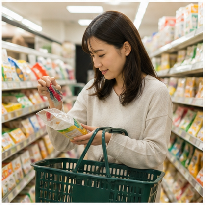 買い物中の女性